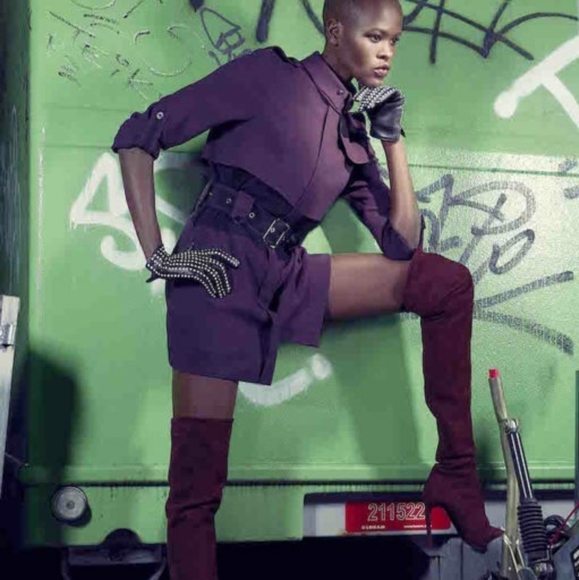 Georgine The Jane Trench Dress Deep Purple Sz 12 - Picture 12 of 15